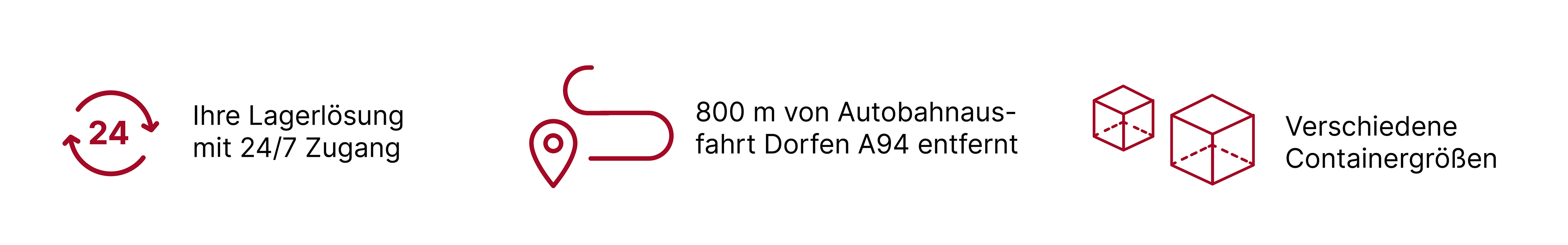 Ihre Lagerlösung mit 24/7 Zugang, 800m von der Autobahnausfahrt Dorfen A94 entfernt, verschiedene Containergrößen